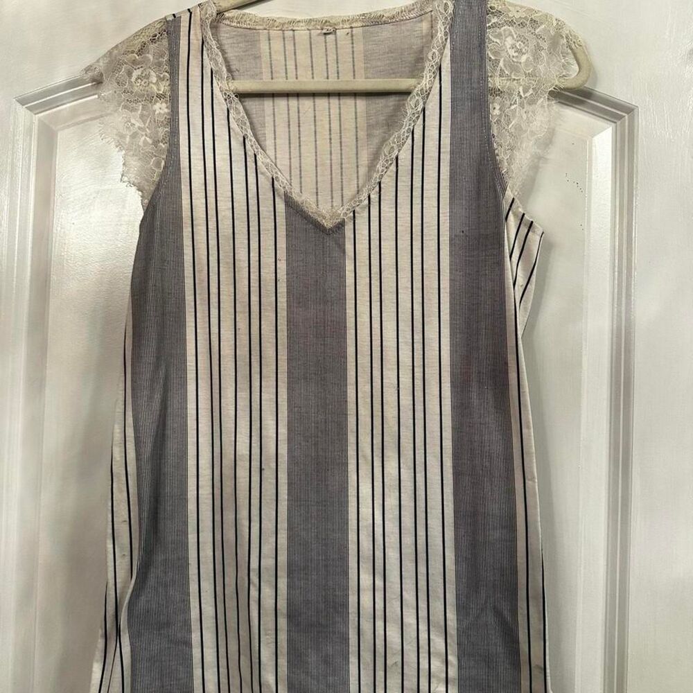 Verticle Striped Summer Blouse